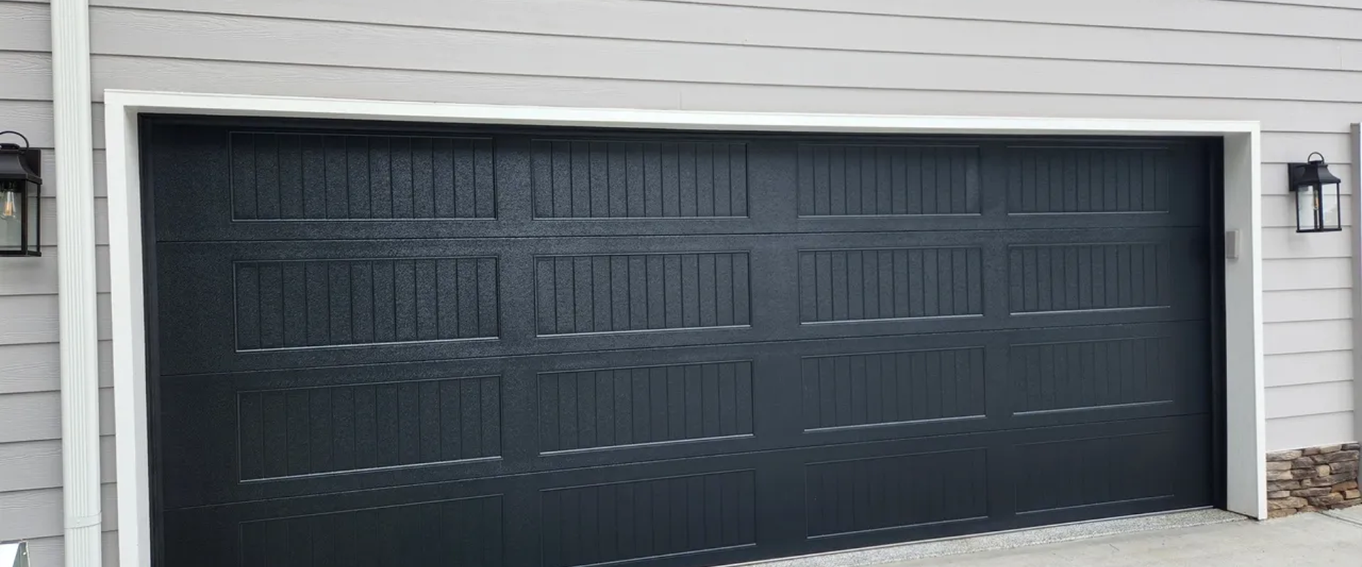 Modern garage door exterior
