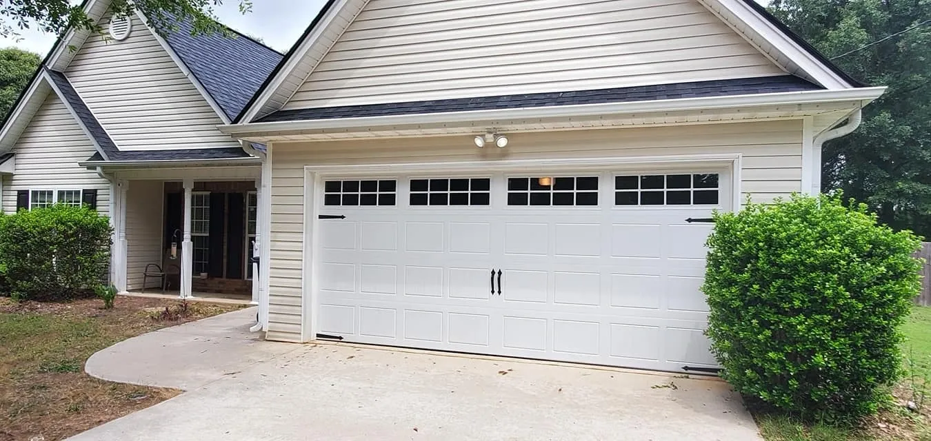 Residential garage attached to house